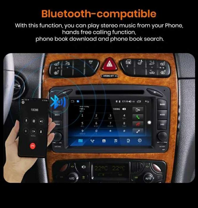 Auto Rádio Android Para Mercedes Benz W203 W209 W208 W463 Vito Viano