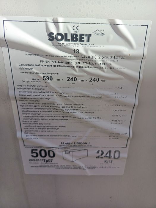 Solbet pustak bloczek 24cm i 12cm