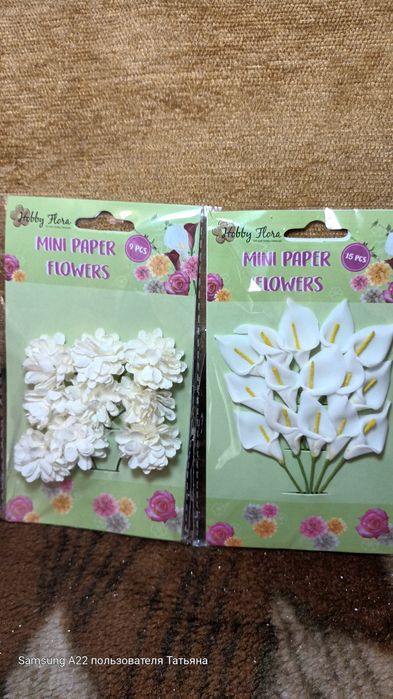 Цветы бумажные для декора