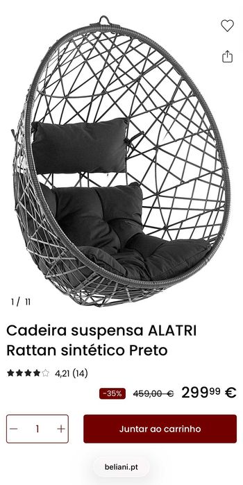 conjunto sofa, mesa e cadeira  suspensa