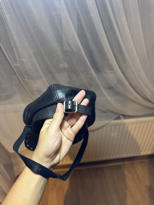 Harley Davidson  кожанная байкерская  винтажная кепка оригинал