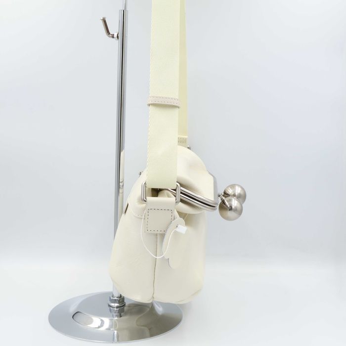 Сумка жіноча шкіряна leather 6305 milk white Сумка женская кожаная