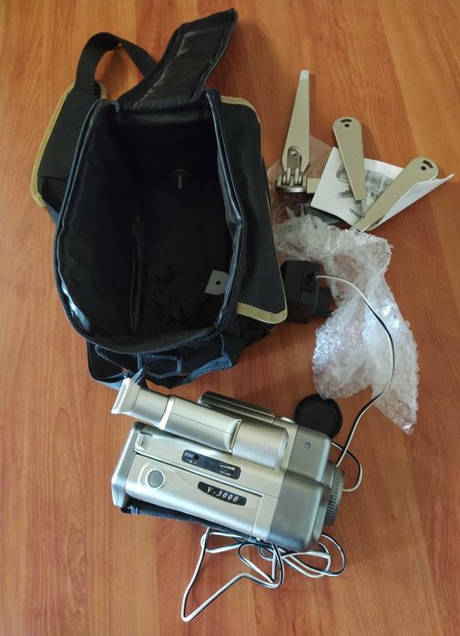Rádio k7 com máquina fotográfica