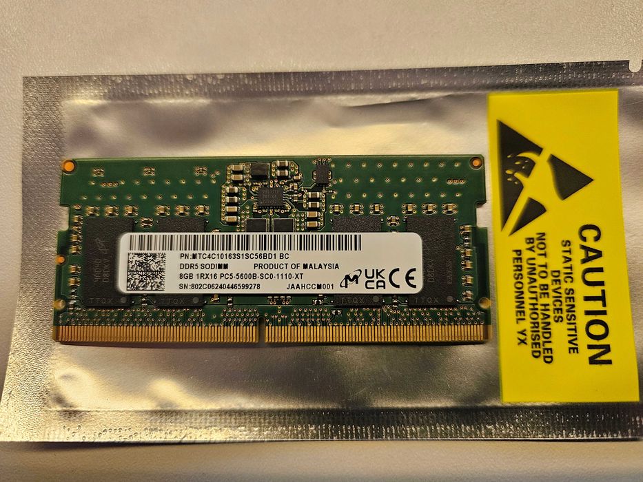 RAM DDR5 8GB 5600 MHz SODIMM - Micron
