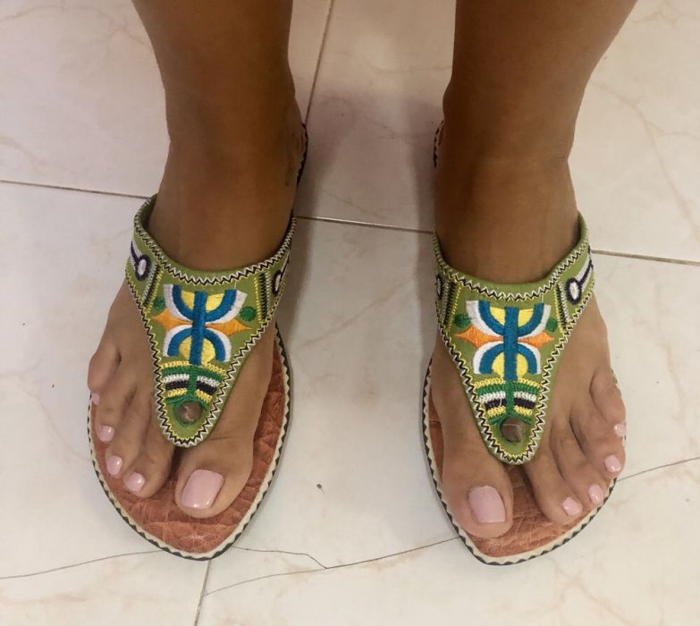 Chinelos Rasos Marroquinos 37