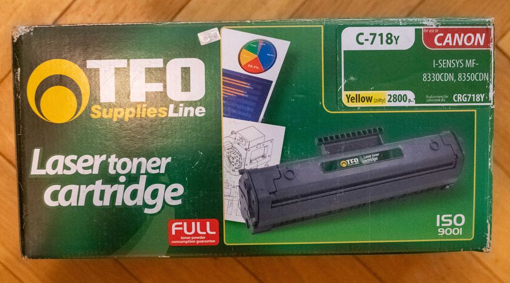 Toner Żółty C-718Y do Canon i-SENSYS MF8330cdn MF8350cdn CRG718Y Nowy