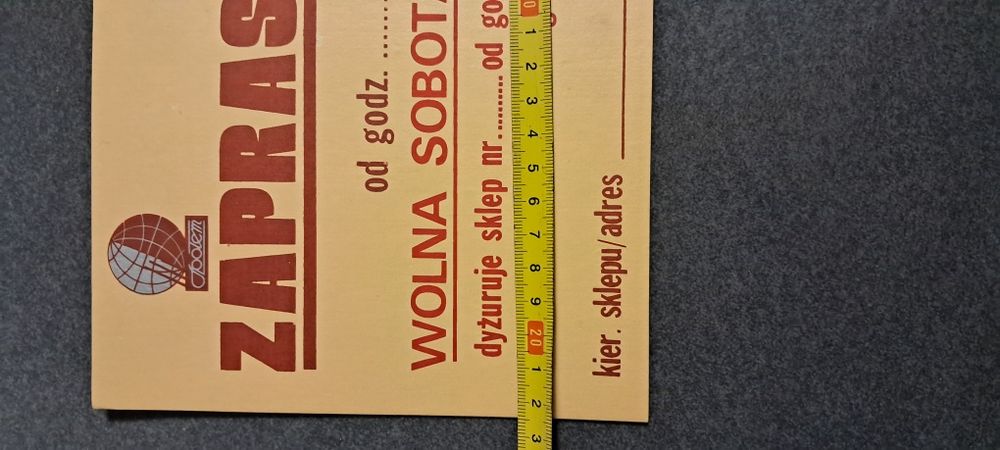 Tabliczka prl sklepowa społem