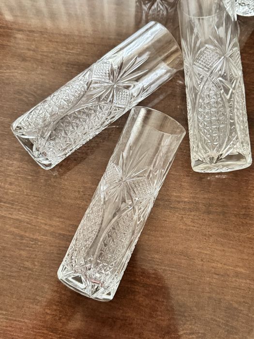 Стаканы хрустальные высокие