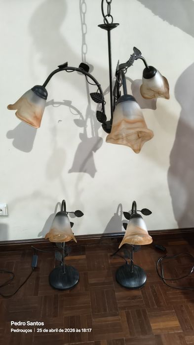 Conjunto de candeeiros de quarto