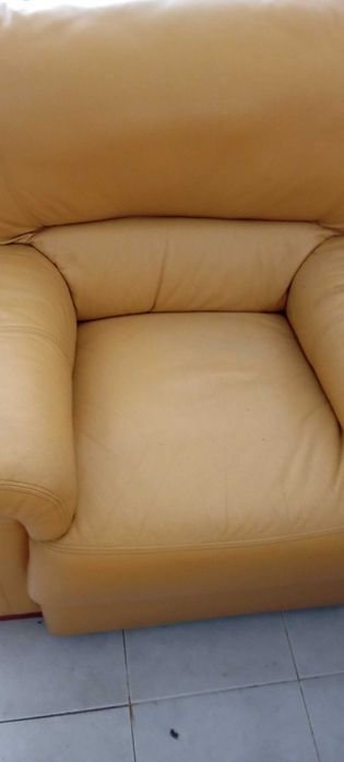Sofás em pele em ótimo estado