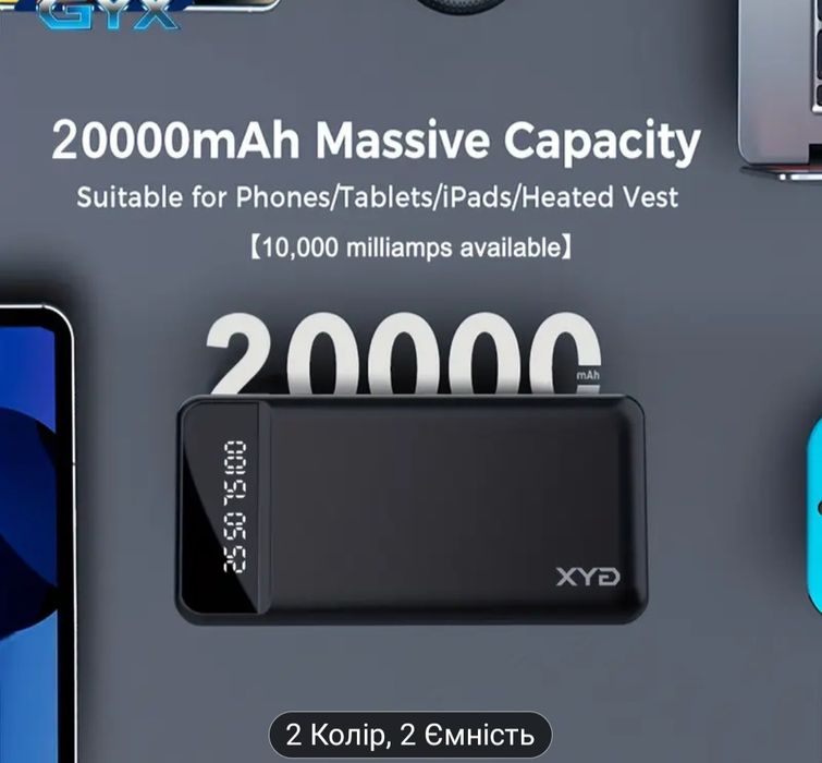 Новий павербанк 20000мАч