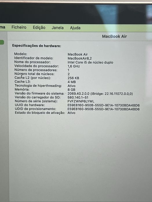 Macbook Air 13” 2019