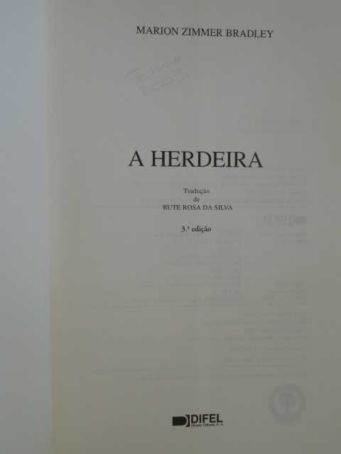 A Herdeira de Marion Zimmer Bradley