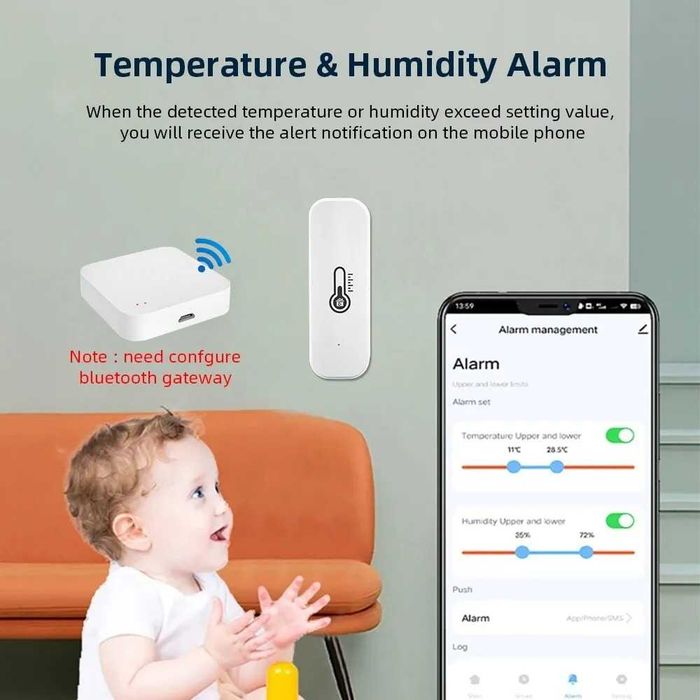Czujnik  temperatury  WIFI TUYA SMART LIFE TH-8