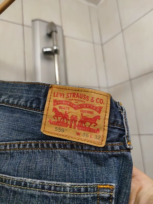 Spodnie jeansowe XL jeansy Levi's Strauss niebieskie szare błękitne 55