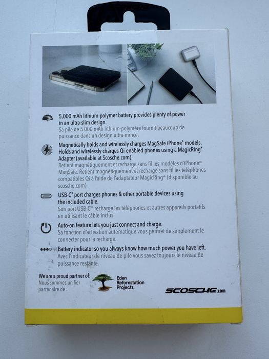 MagSafe Power Bank 5000mAh Scosche | Магнітний бездротовий повербанк