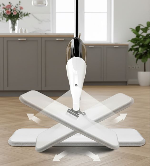 Mop płaski ze spryskiwaczem do mycia podłogi + wkład z mikrofibry mop