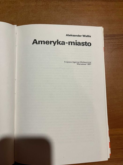 Ameryka - Miasto ; Aleksander Wallis