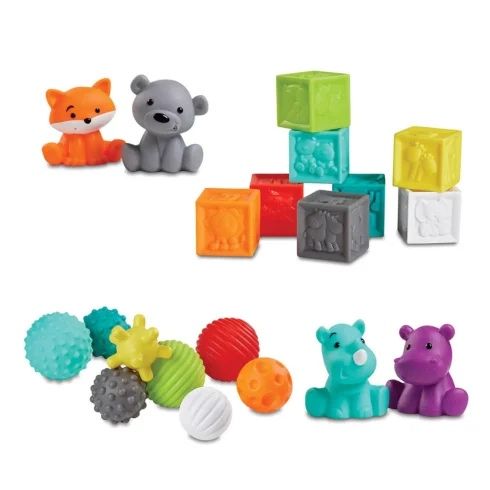 Мульти-сенсорний набір Infantino М'ячики, кубики і звірятка