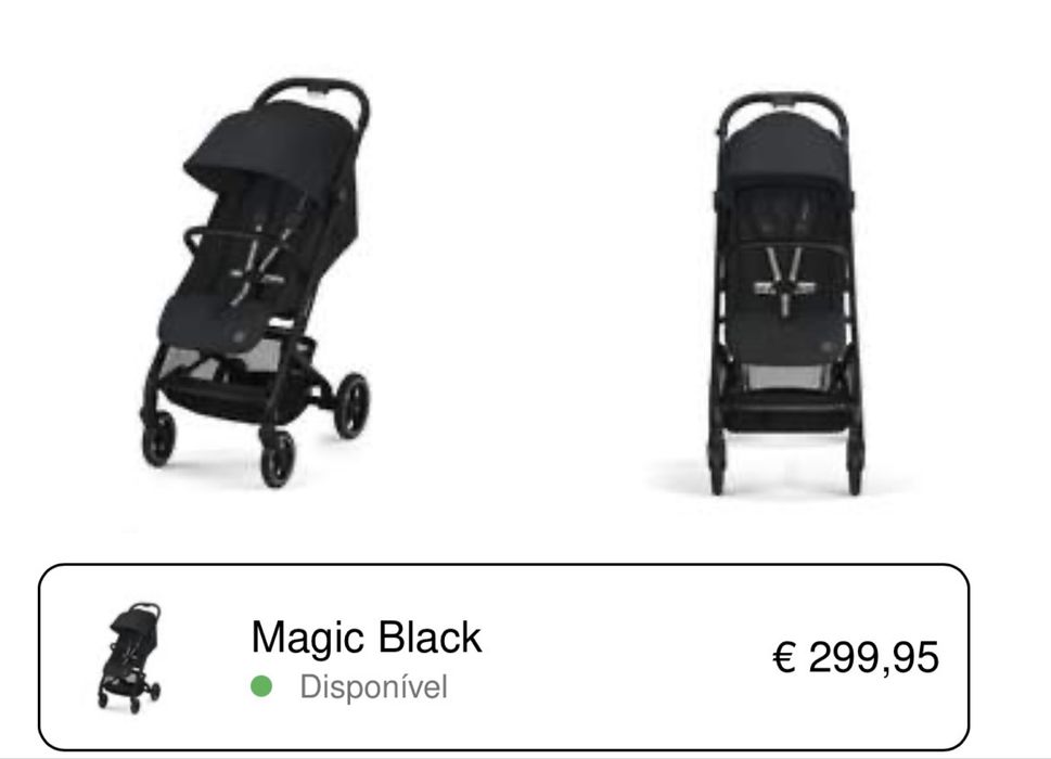 Carrinho Cybex Beezy + Adaptadores para Ovo