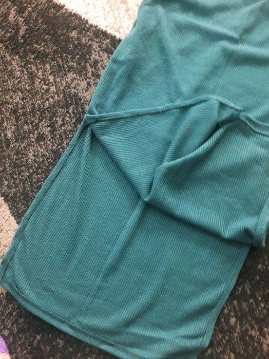 Sukienka zielona długa z paskiem S M L  nowa