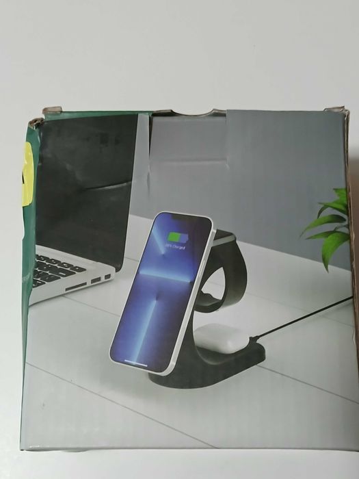 Magnetyczna Ładowarka Indukcyjna 3w1 (15W Max)