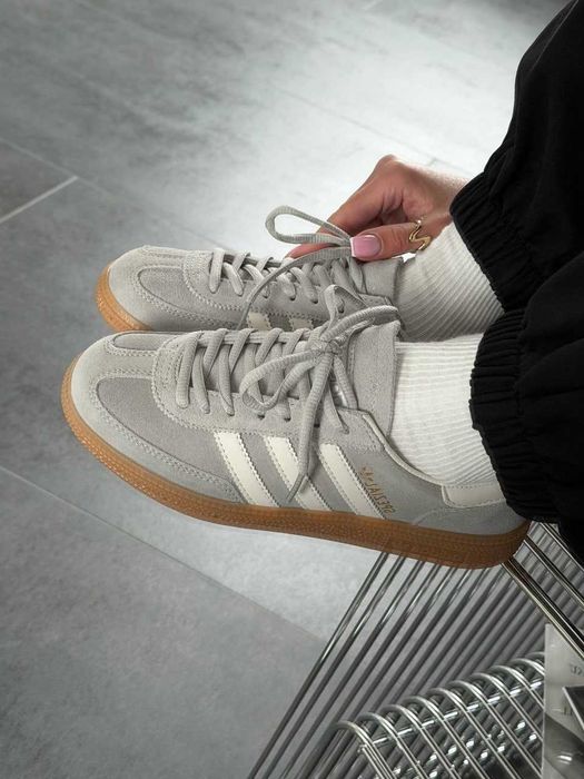 Кеди Adidas Spezial Grey White | кросівки Адідас Спешл сірого кольору замшеві