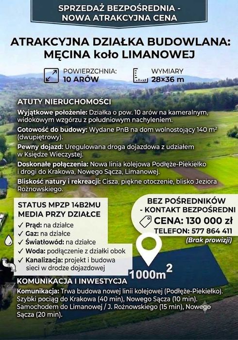 Widokowa w górach Beskid Wyspowy 10 arów wszystkie media - Widok 2
