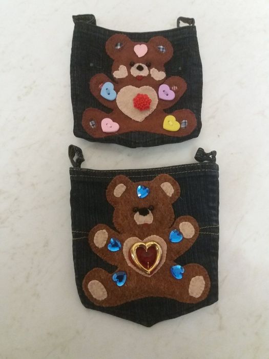 Джинсовые сумочки «Мишки»