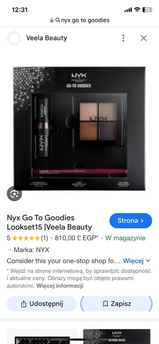 Nyx zestaw do makijazu