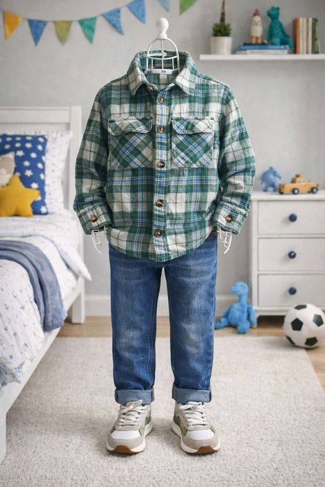 Casaco - Camisa inverno | H&M | rapaz | Tamanho 5/6 anos | bom estado