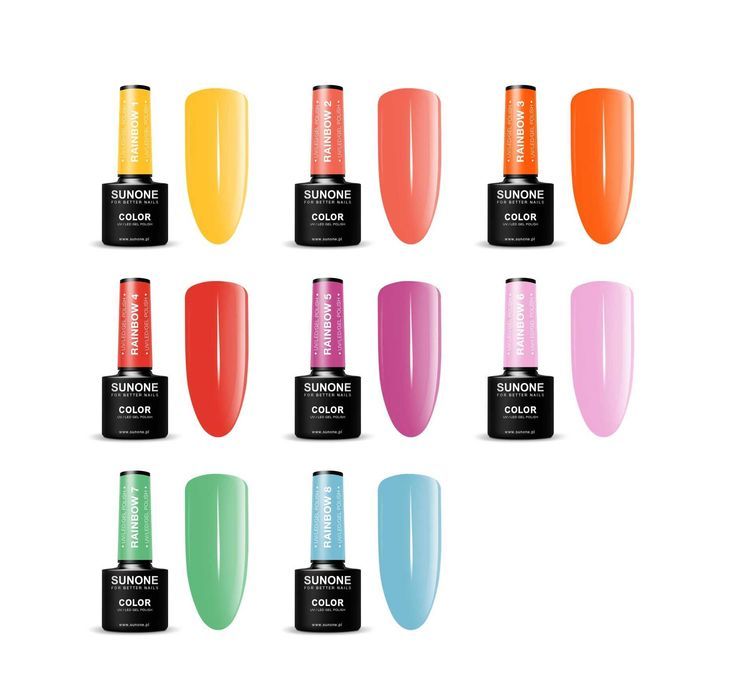 Lakier hybrydowy do paznokci SUNONE hybryda  Rainbow kol. Wiosna Żółty