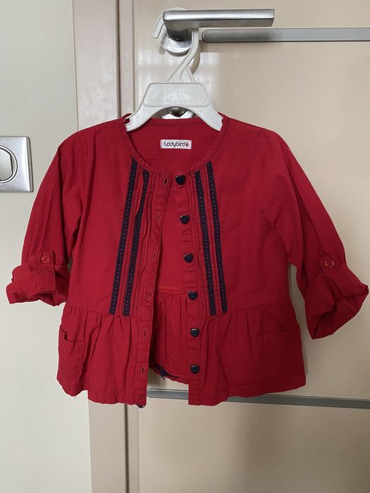 Рубашка красная 4-5 лет