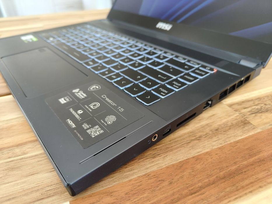 MSI Creator 15 i7-10875H,32gb,512gb, NVIDIA 1660 Ti 6gb
