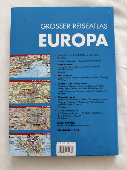 Książka z mapami europy