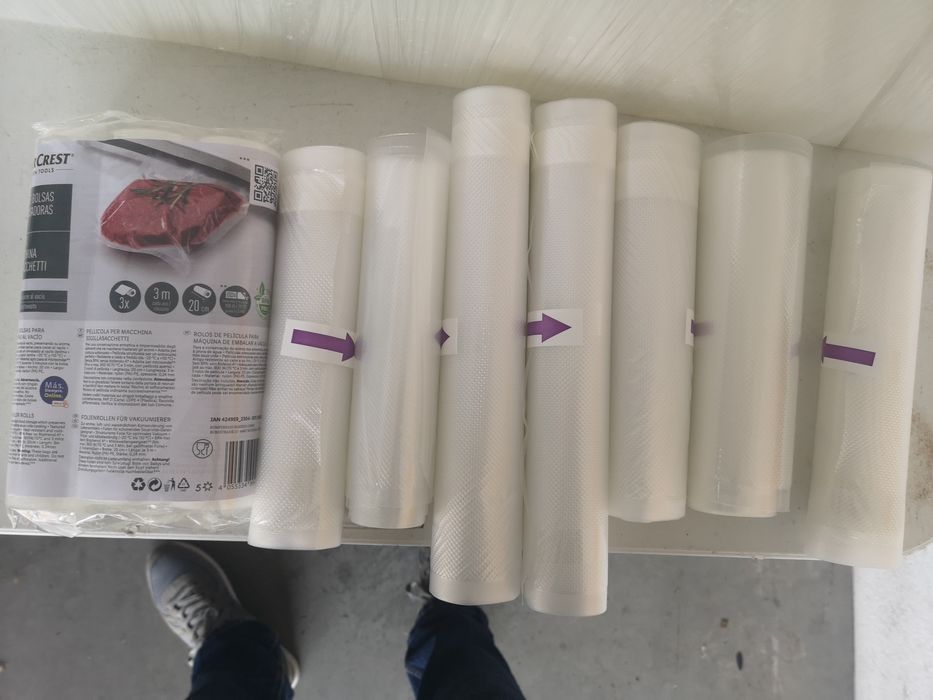 Máquina de vácuo e sacos