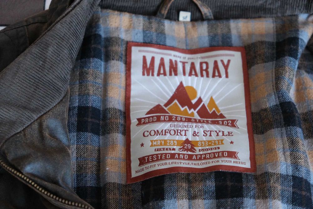 Brązowa kurtka męska - imitacja skóry - rozmiar XL