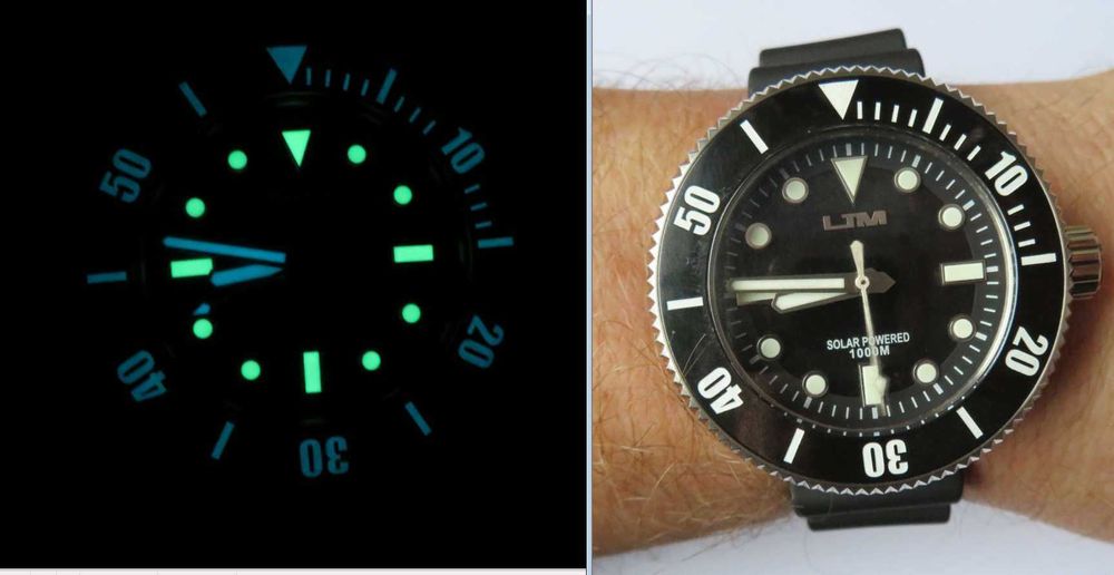 Zegarek diver san martin szafir wr 1000 m 100 at  duży
