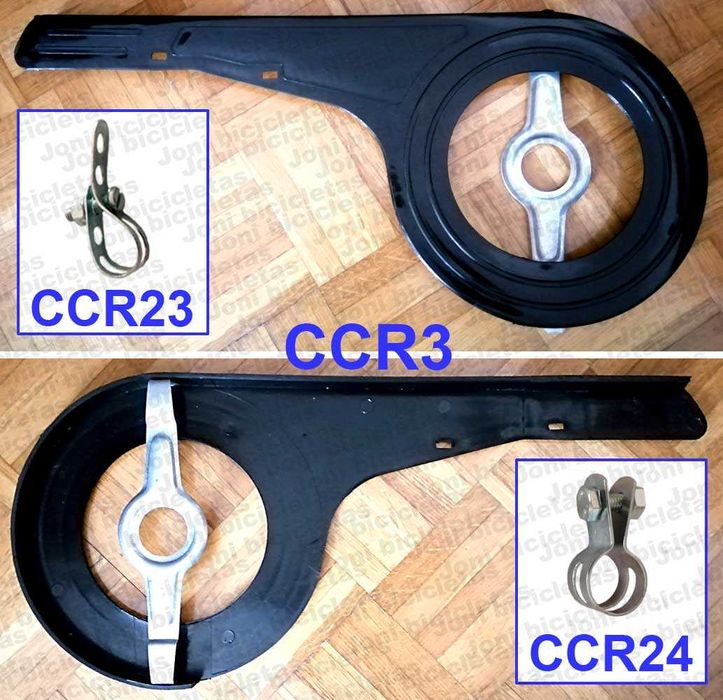 Cárter de corrente de bicicleta e suportes