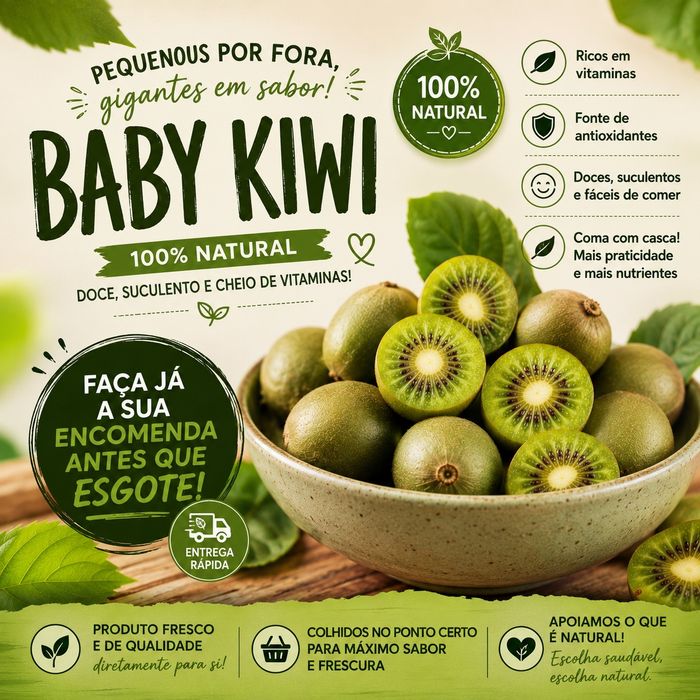 Baby kiwi saborosos