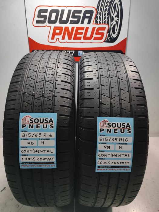2 pneus semi novos Continental Cross Contact 215/65R16 Oferta portes