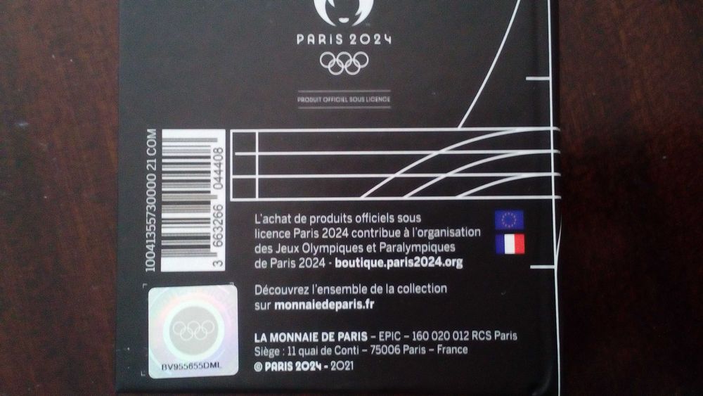 Moeda 2€ Franca 2021 Proof comemorativa Jogos Olimpicos Paris 2024
