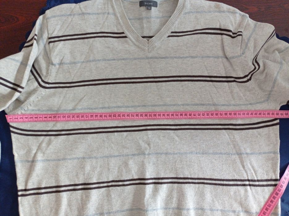 Bawełniany sweter w paski TeX r XL