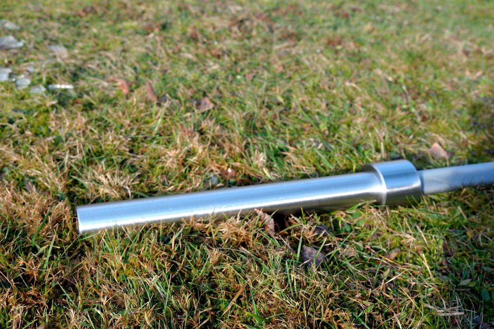 Gryf Squat Bar do Przysiadów srebrny 230 cm 35 mm GRUBY 25 kg Trójbój