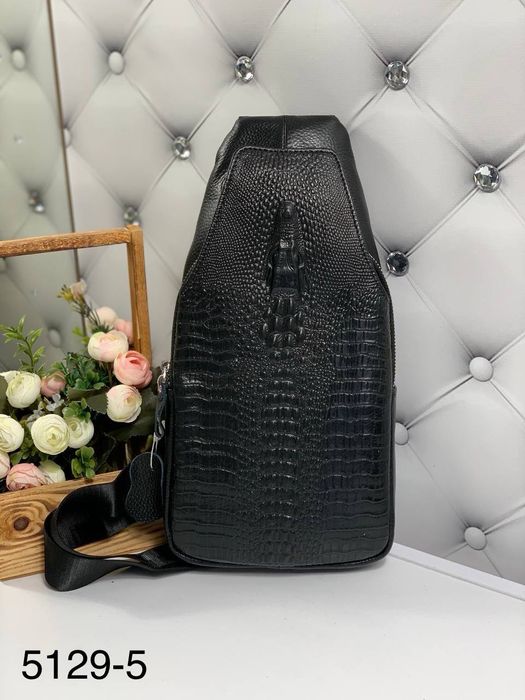 Чоловічий слінг натуральна шкіра