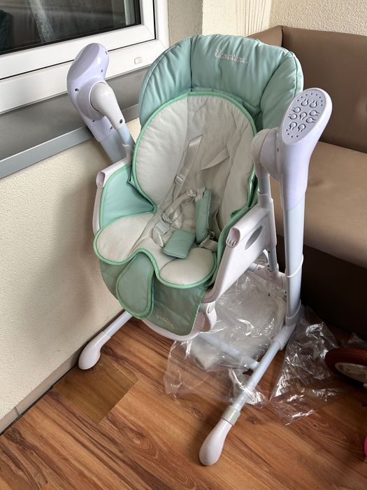 Krzesełko Caretero INDIGO z funkcją leżaczka, huśtawka