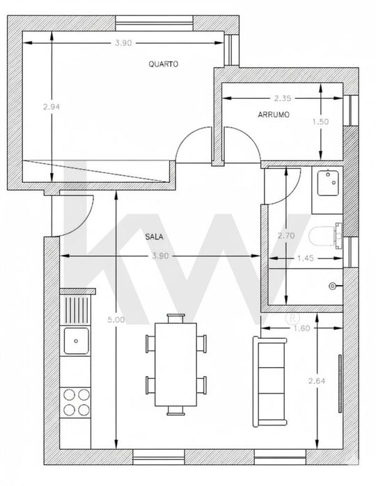 T1 Bairro Alto renovado
