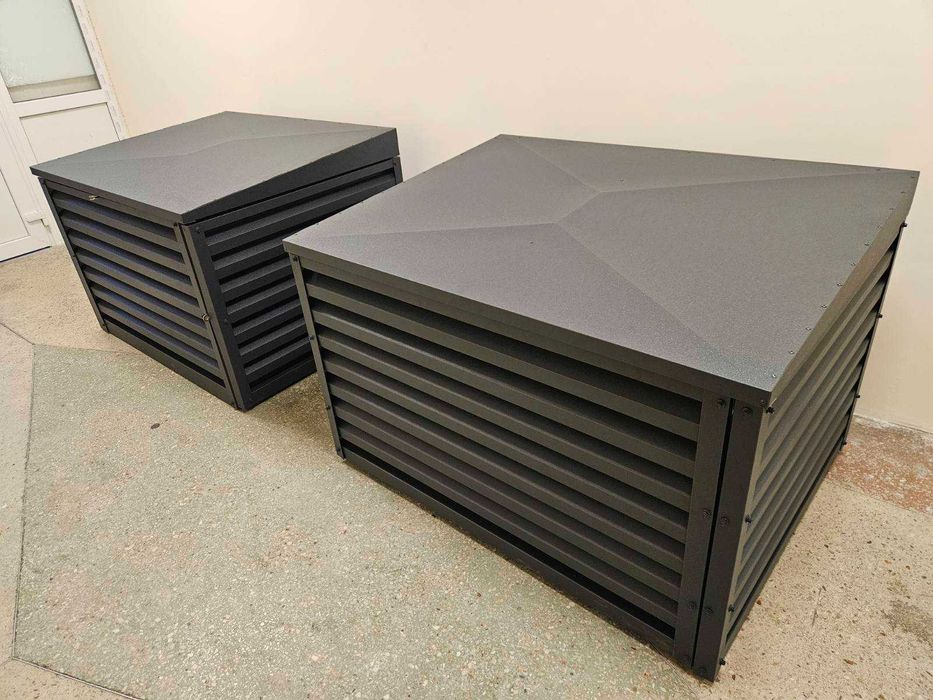 Корпус, бокс металевий, каркас  для генератора з жалюзі і профнастилу