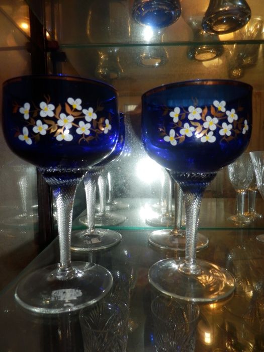 фужеры бокалы кобальт Чехословакия