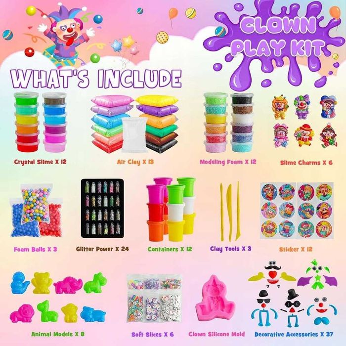 Piankolina zestaw do tworzenia DIY slime koraliki foremki 149 szt